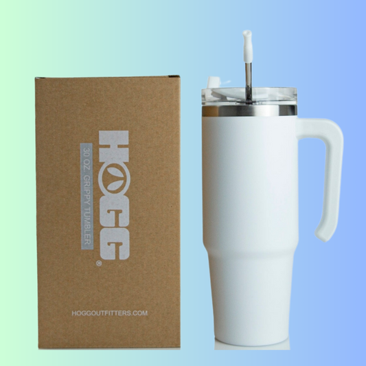 30 oz.  Grippy Tumbler with Lid And Straw